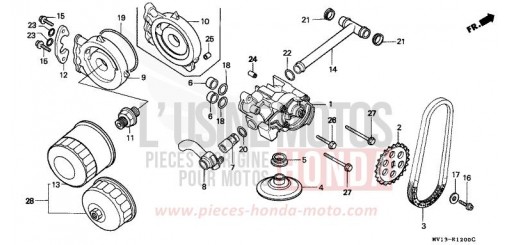 POMPE A HUILE/FILTRE A HUILE XRV750L de 1990